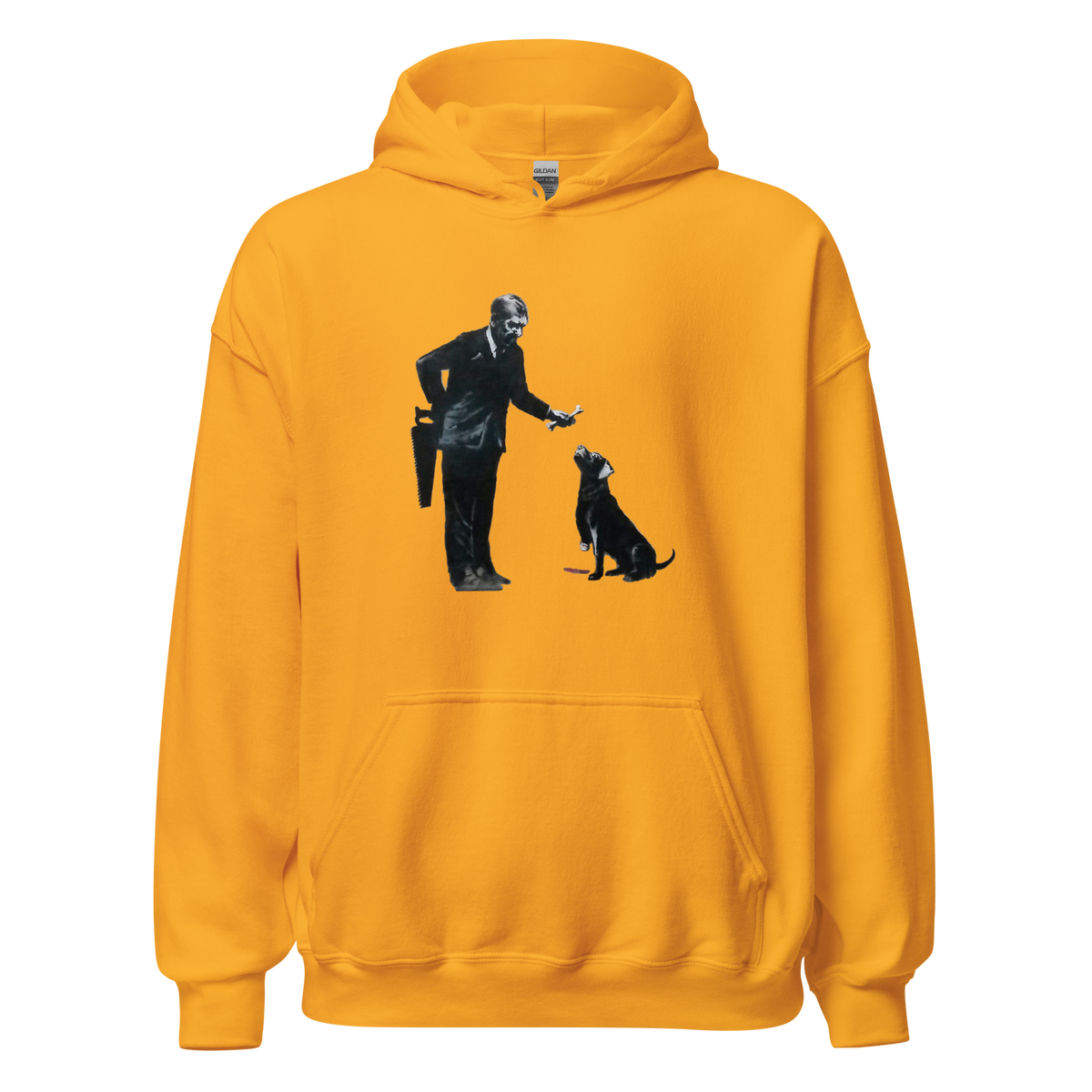 Man and Dog Hoodie - Yellow