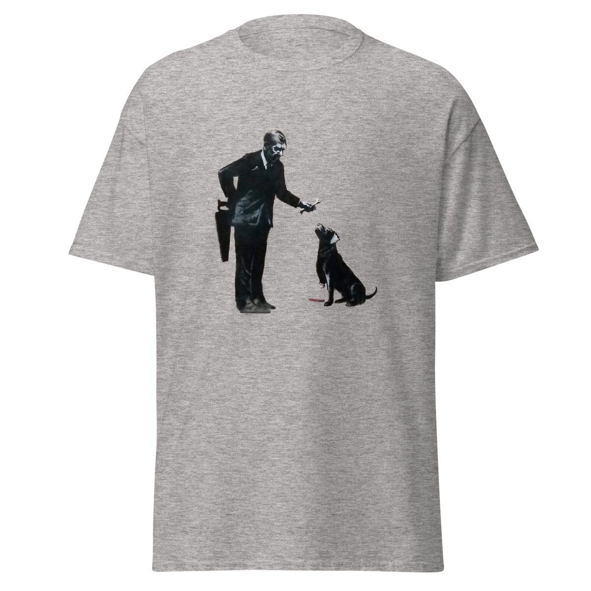 Man and dog T Shirt - Sport Grey
