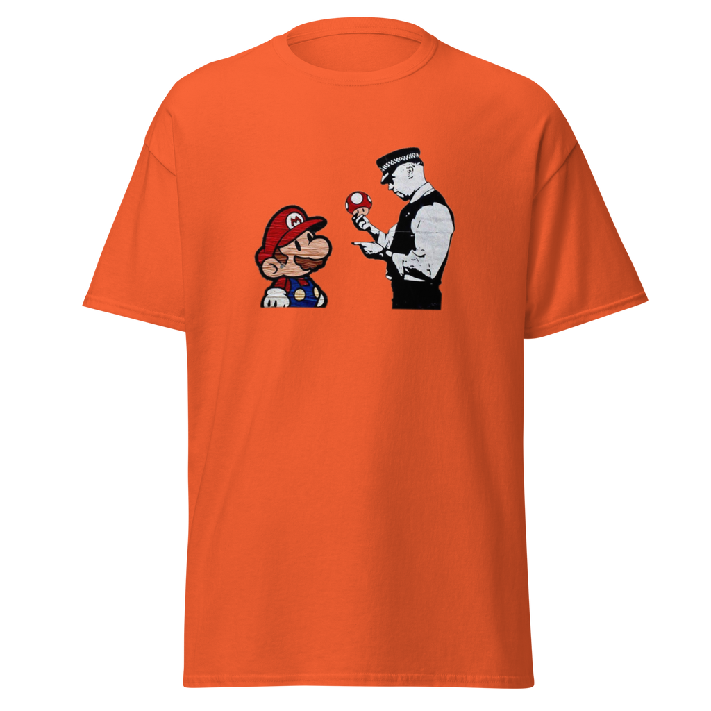 Mario and Police man T Shirt - Orange
