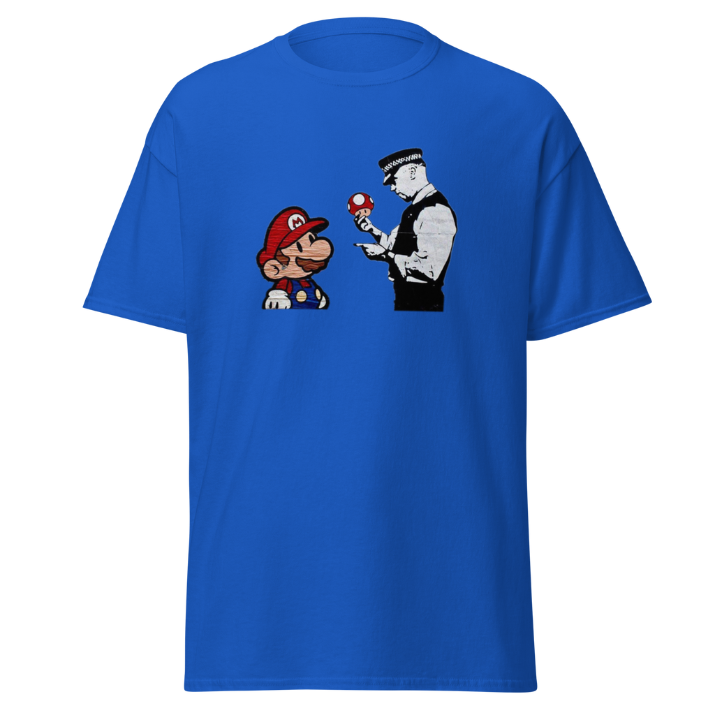 Mario and Police man T Shirt - Royal Blue