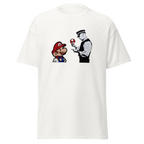 Mario and Police man T Shirt - White