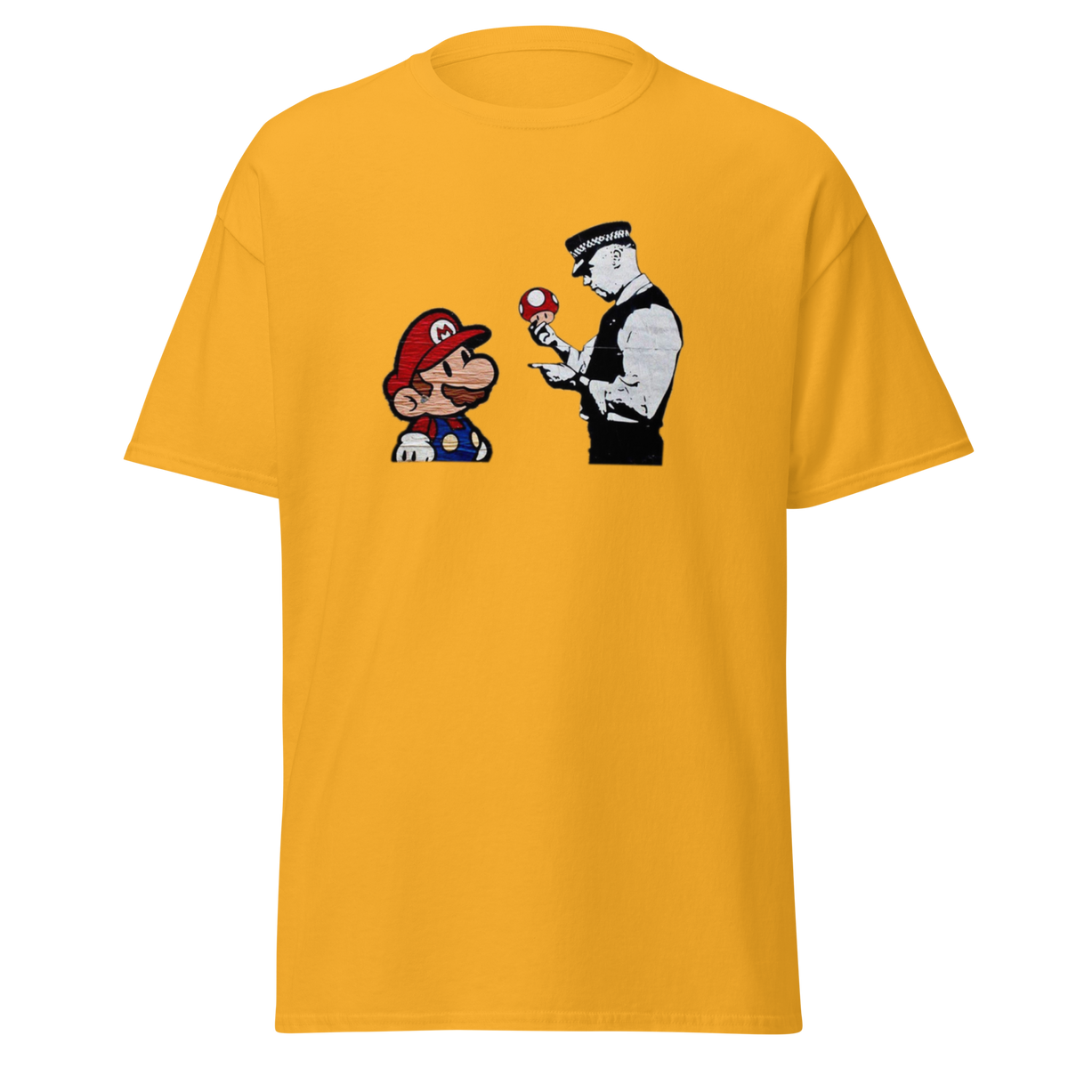 Mario and Police man T Shirt - Yellow