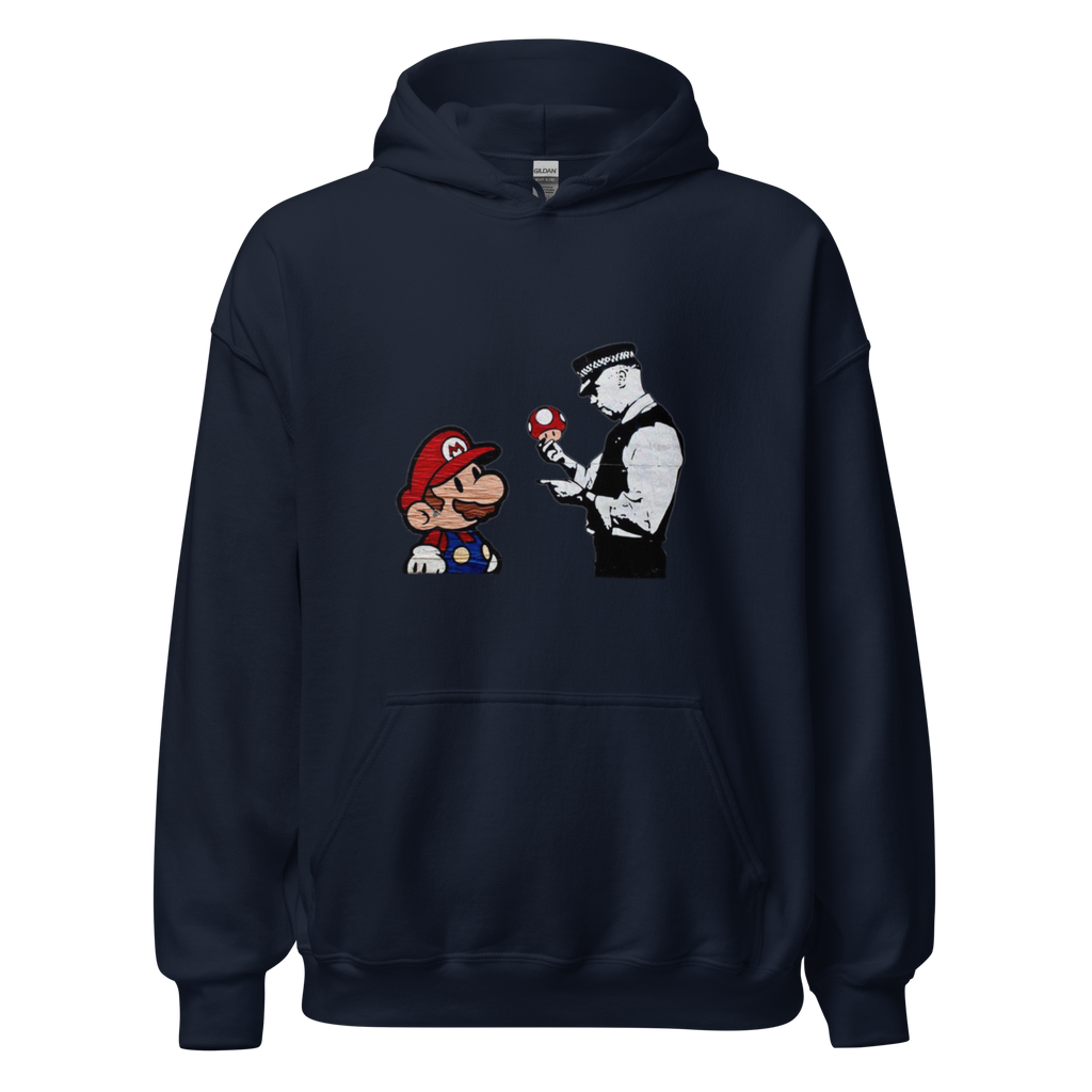 Mario and Policeman Hoodie - Navy Blue