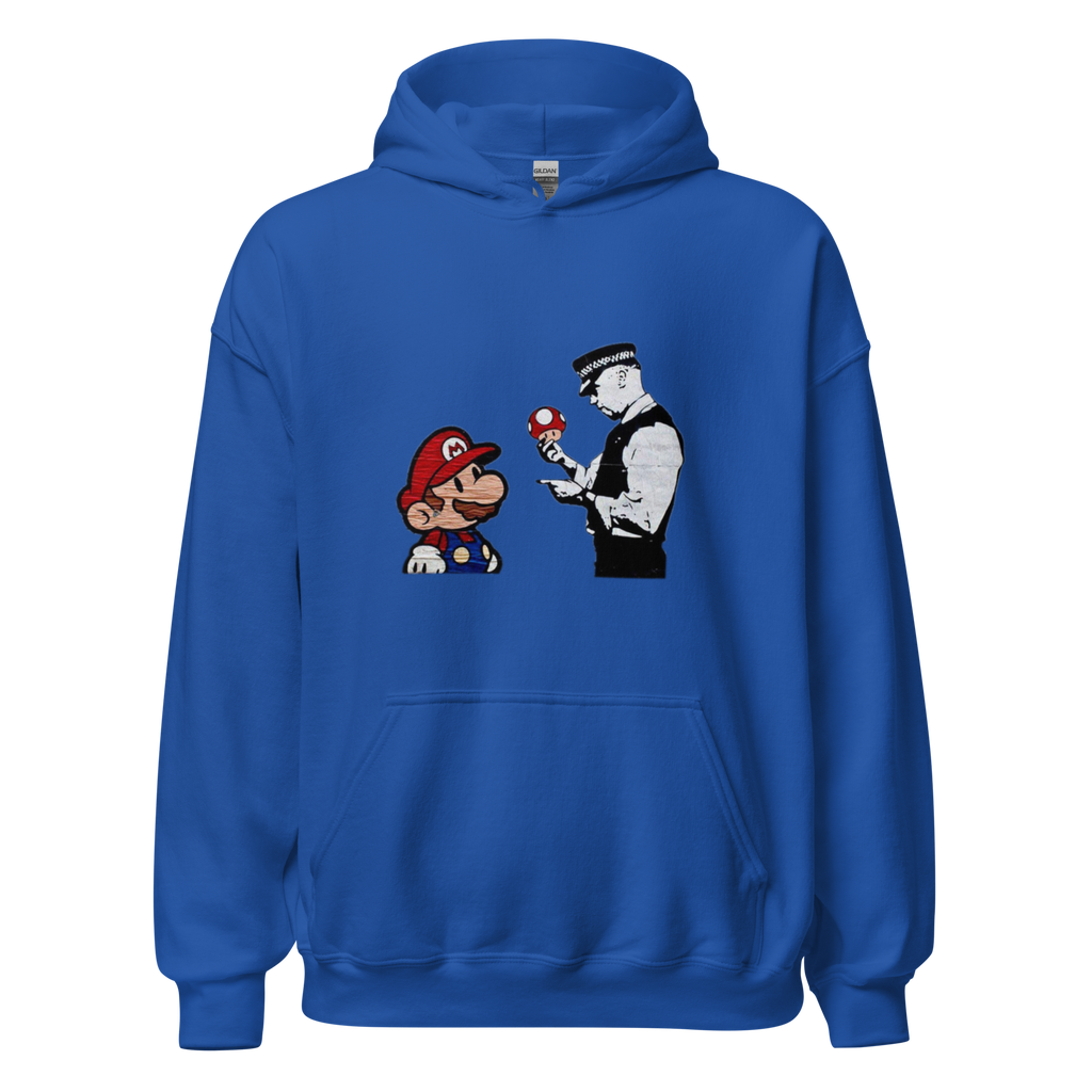 Mario and Policeman Hoodie - Royal Blue