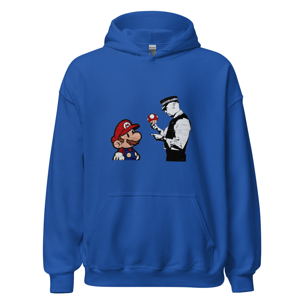 Mario and Policeman Hoodie - Royal Blue