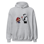 Mario and Policeman Hoodie - Sport Grey