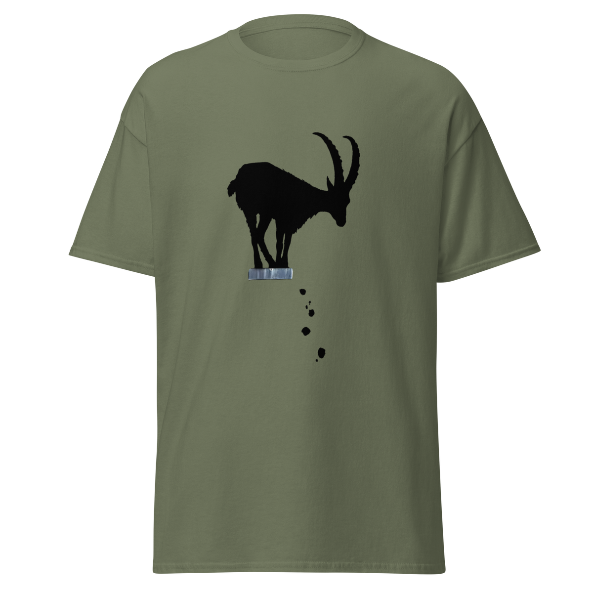 Mountain Goat T Shirt - Military Green