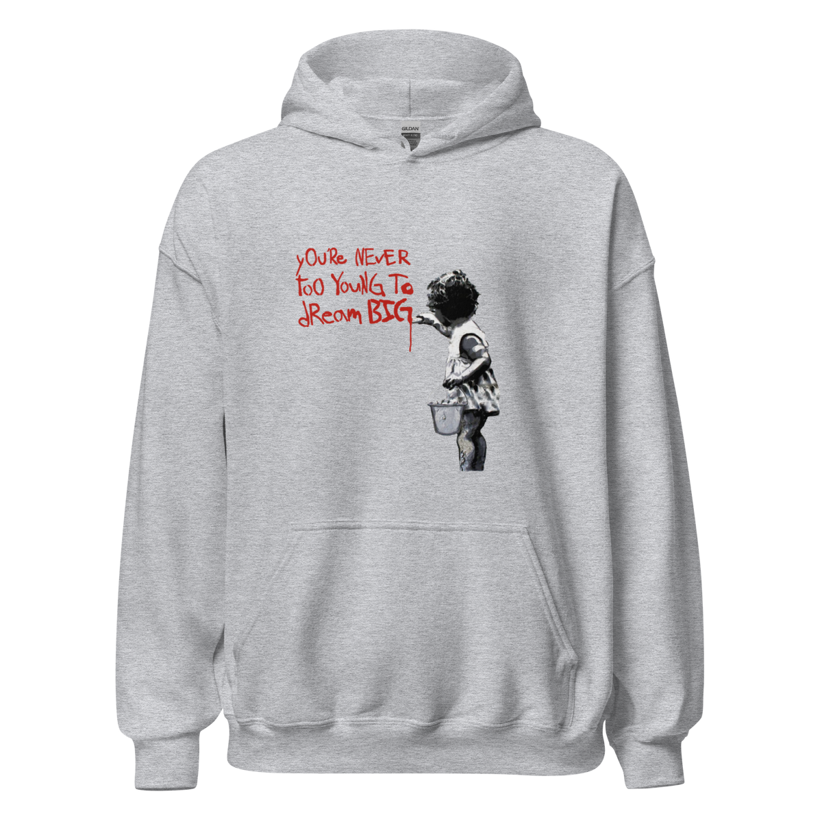 Never too young to dream big Hoodie - Sport Grey