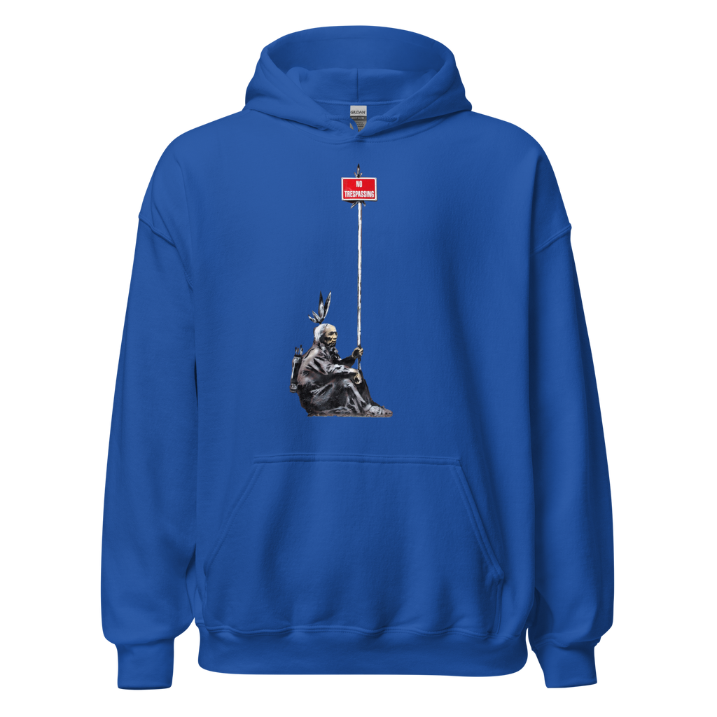No Trespassing Hoodie - Royal Blue