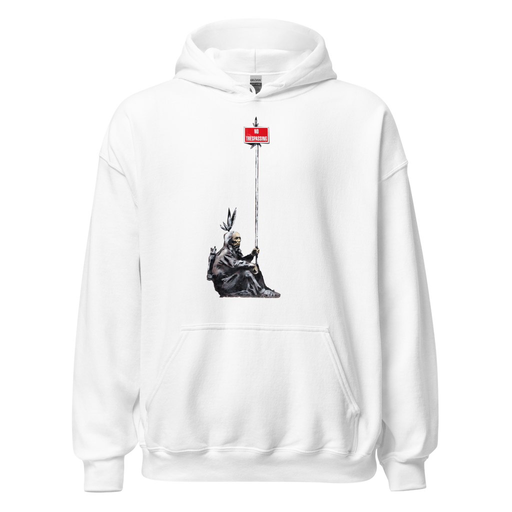 No Trespassing Hoodie - White