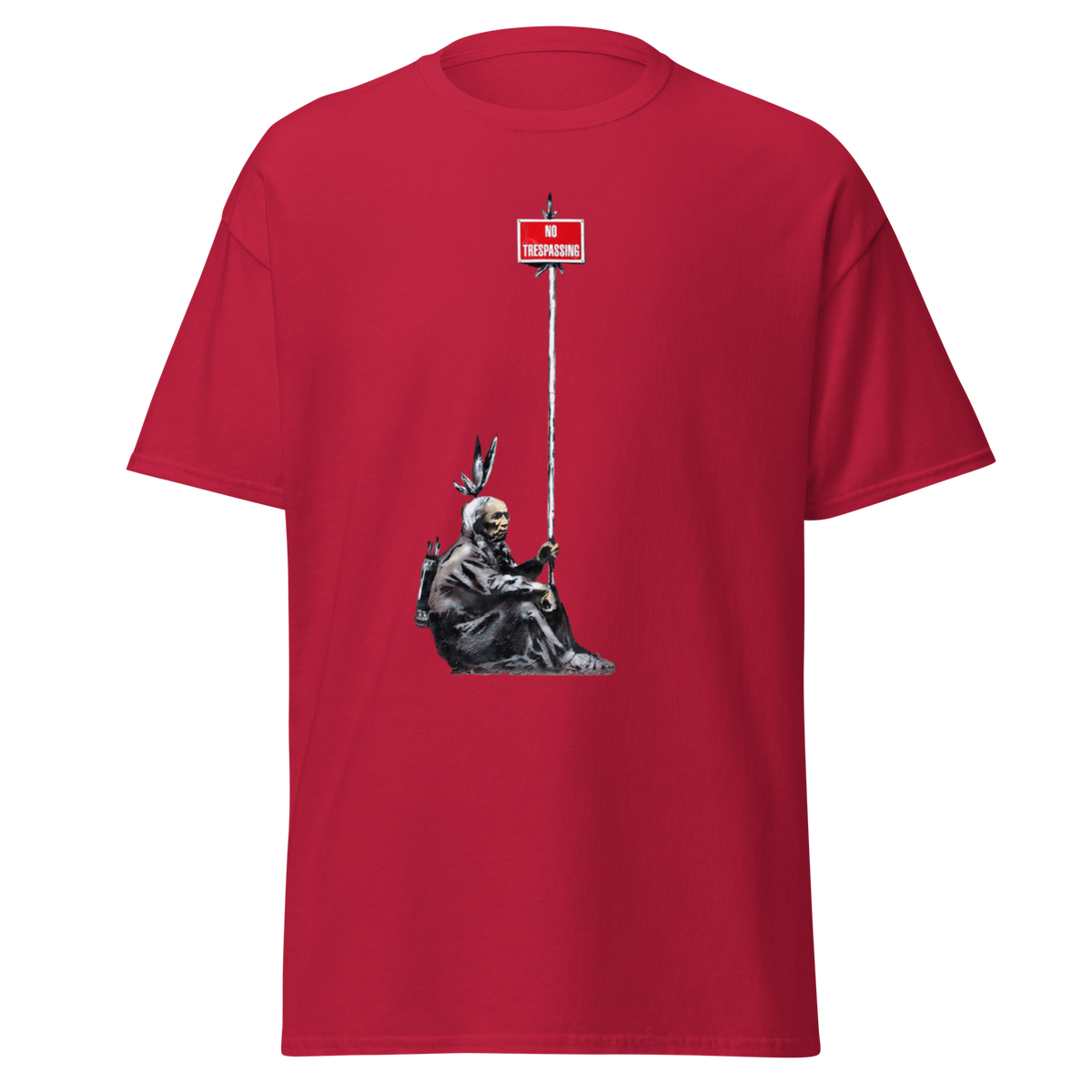 No Trespassing T Shirt - Cardinal Red