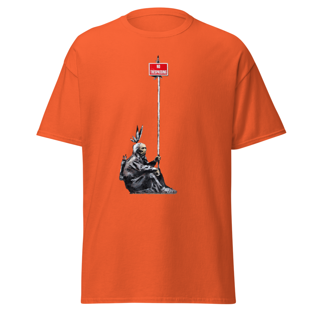 No Trespassing T Shirt - Orange
