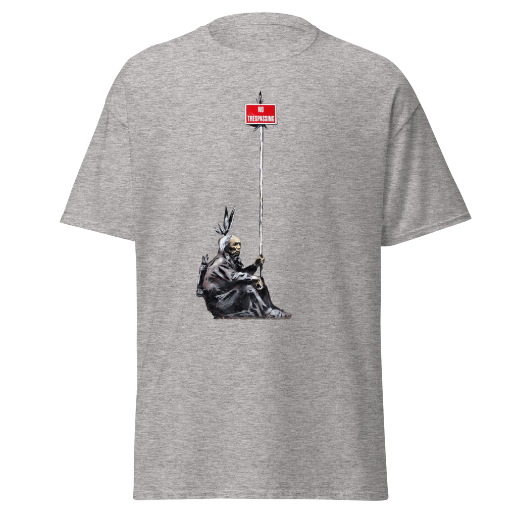 No Trespassing T Shirt - Sport Grey