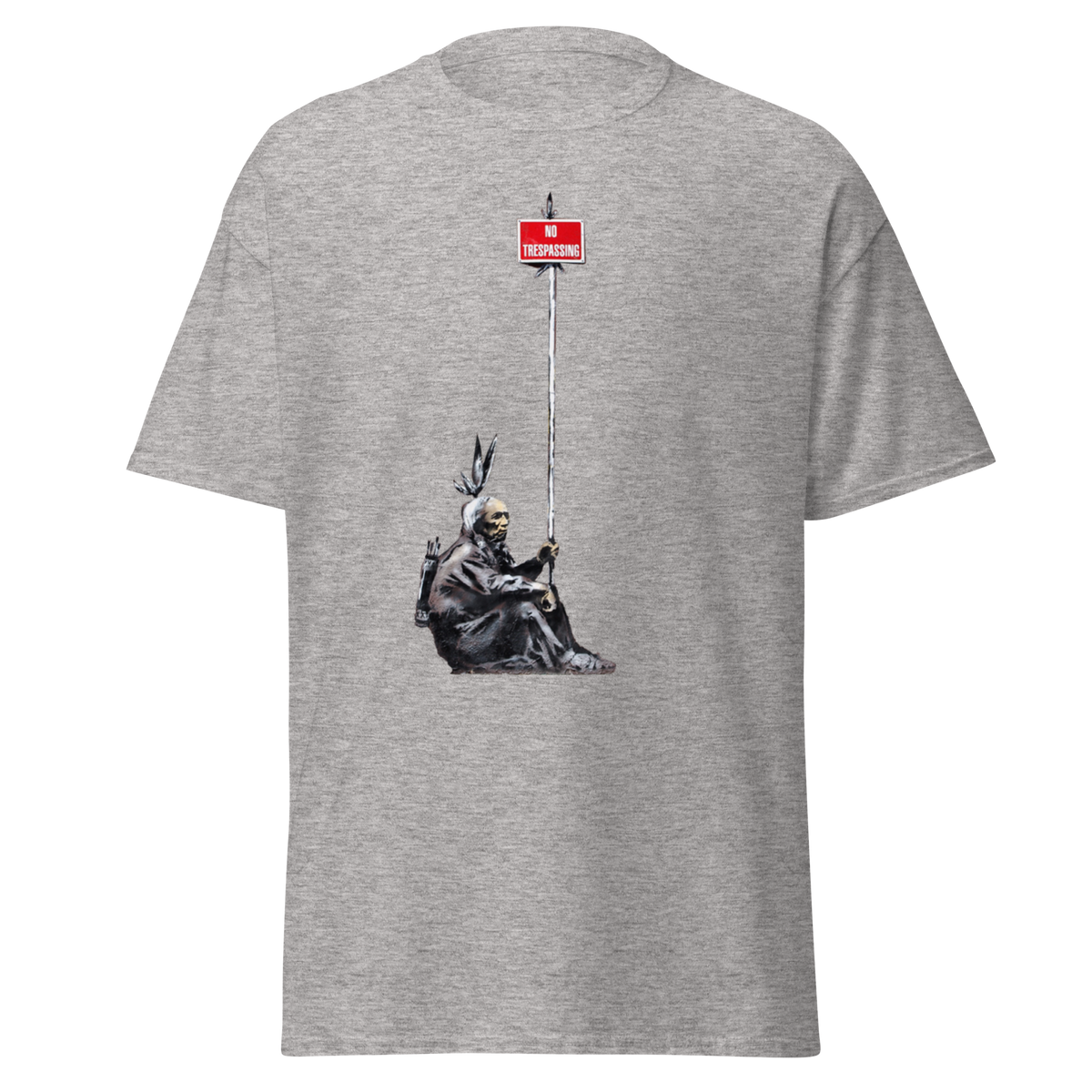 No Trespassing T Shirt - Sport Grey