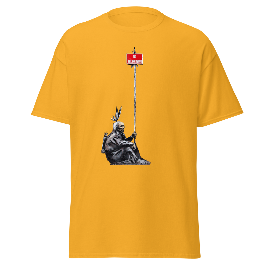 No Trespassing T Shirt - Yellow