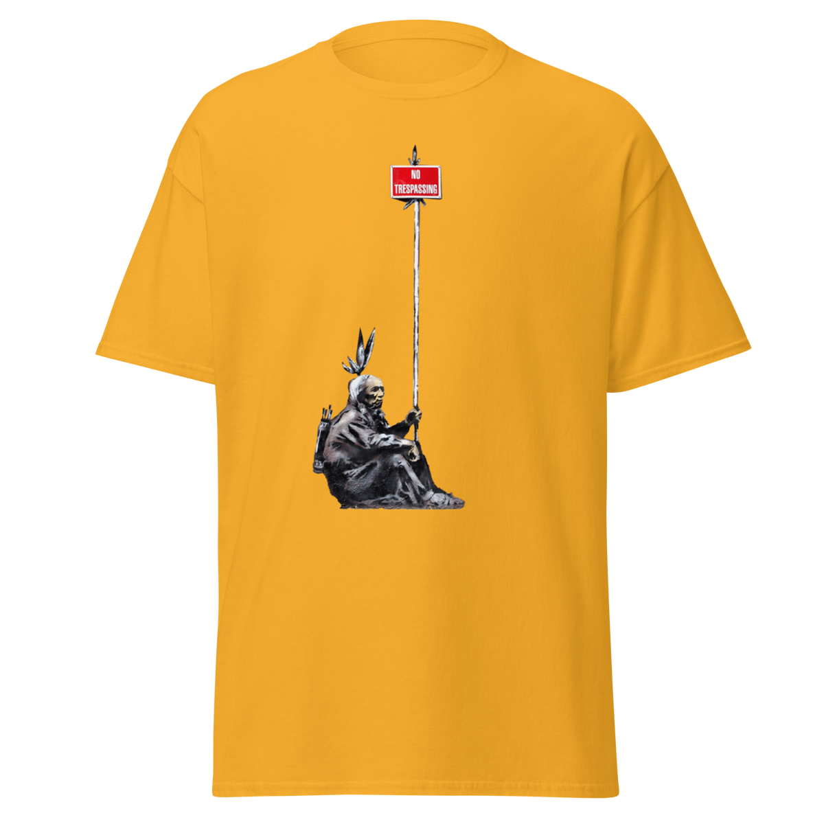 No Trespassing T Shirt - Yellow