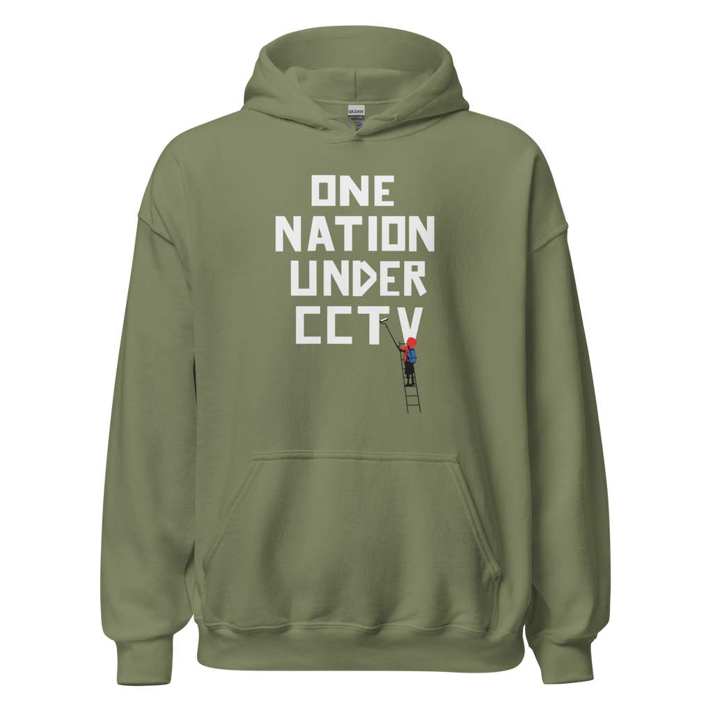 One nation under CCTV  Hoodie - Military Green