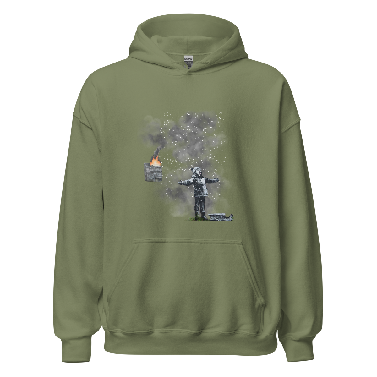 Port Talbot Seasons Greetings Hoodie - Military Green