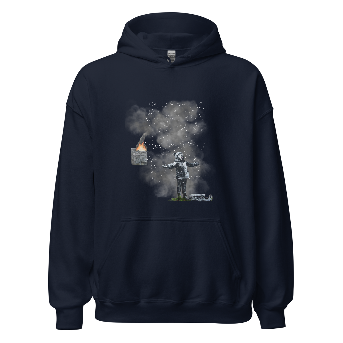 Port Talbot Seasons Greetings Hoodie - Navy Blue