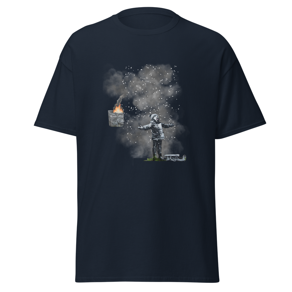 Port Talbot Seasons Greetings T Shirt - Navy Blue