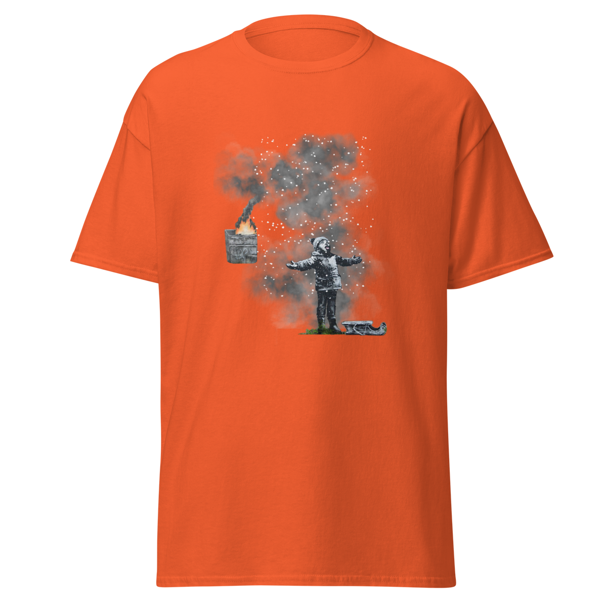 Port Talbot Seasons Greetings T Shirt - Orange
