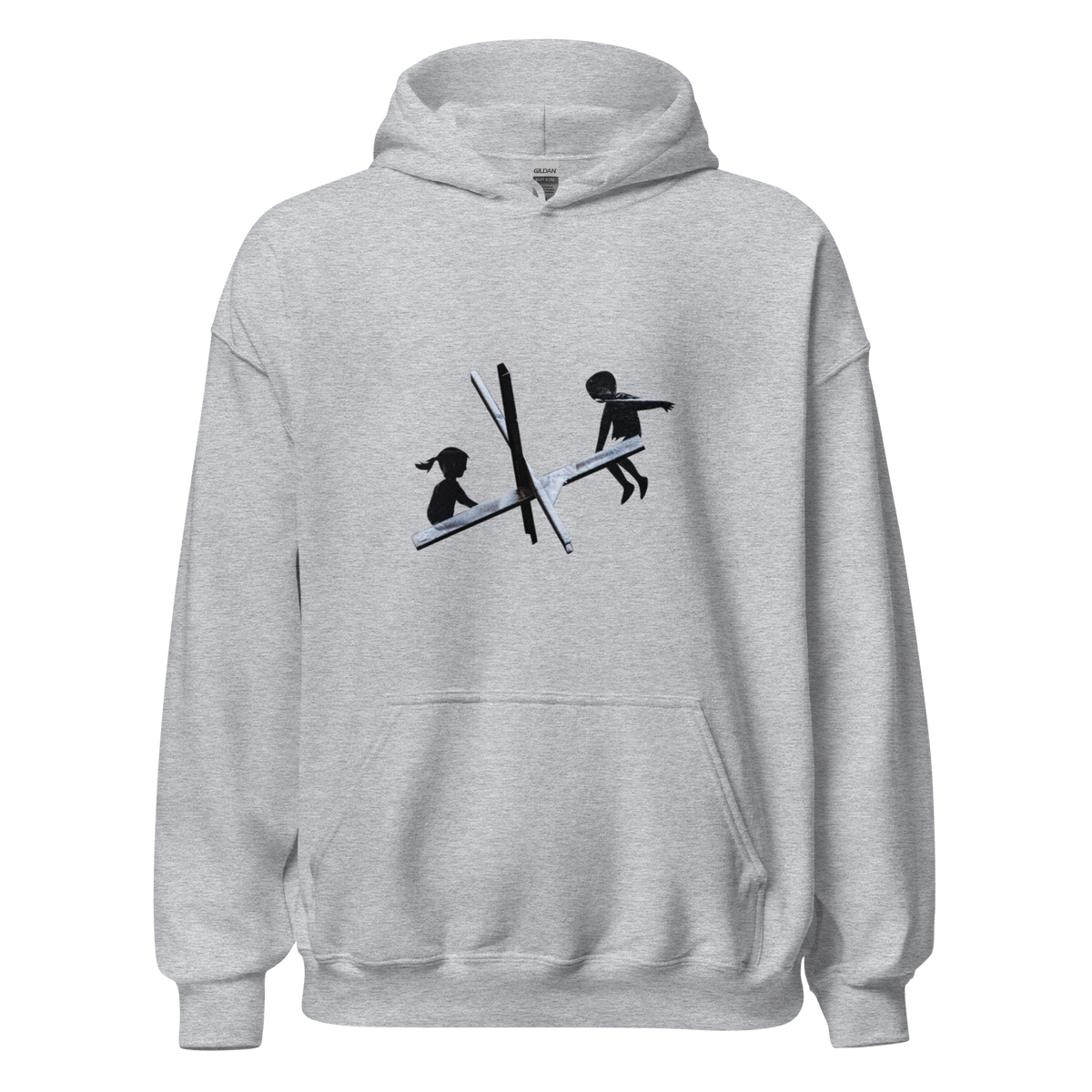 See saw of War Hoodie - Sport Grey