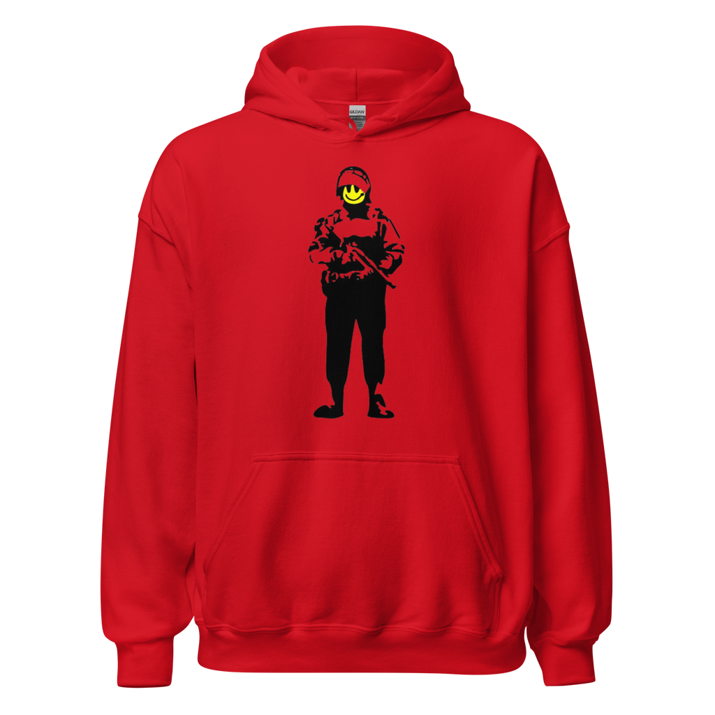 Smiley Soldier Hoodie - Red