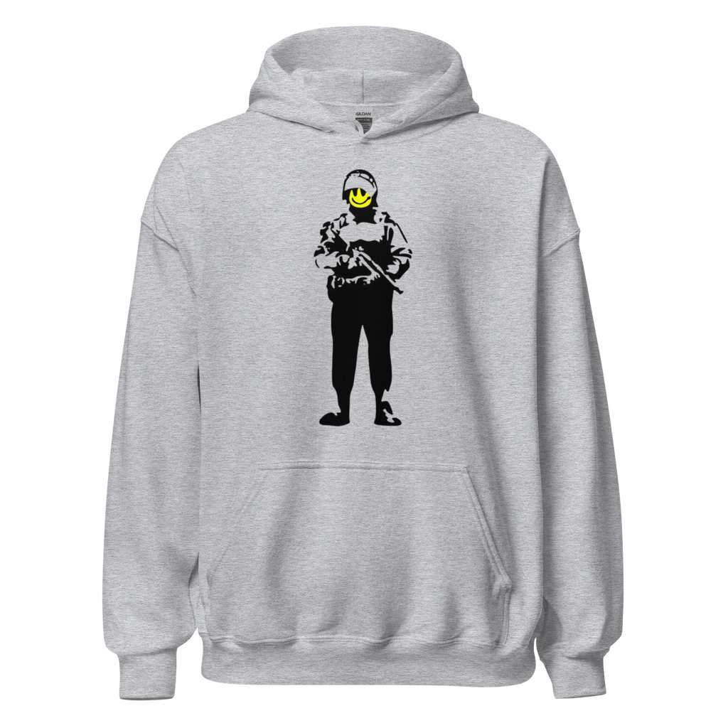 Smiley Soldier Hoodie - Sport Grey