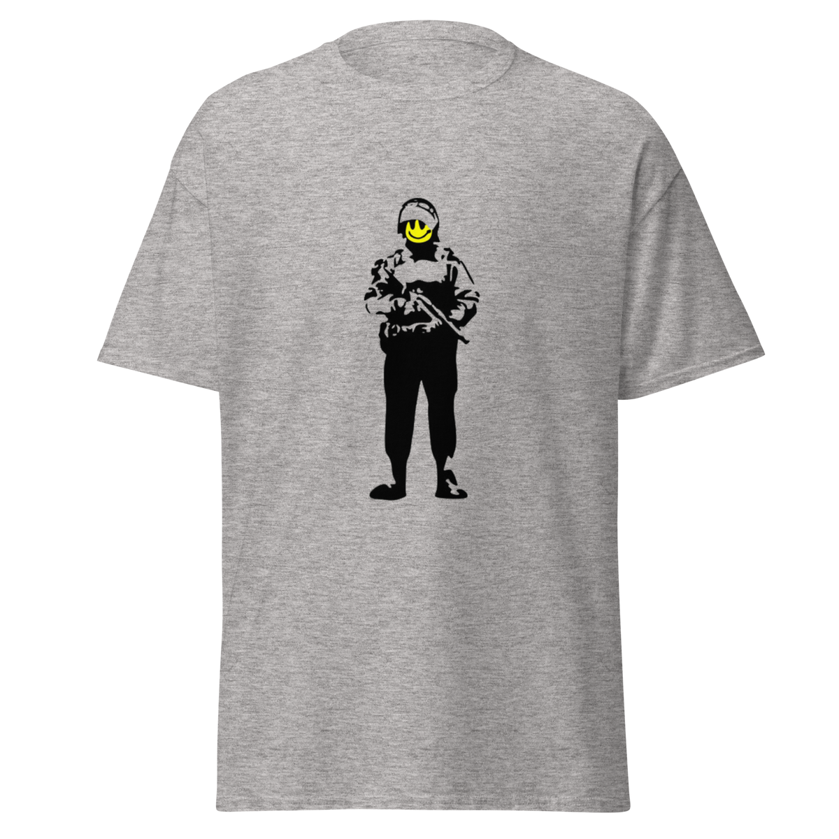 Smiley Soldier T Shirt - Sport Grey