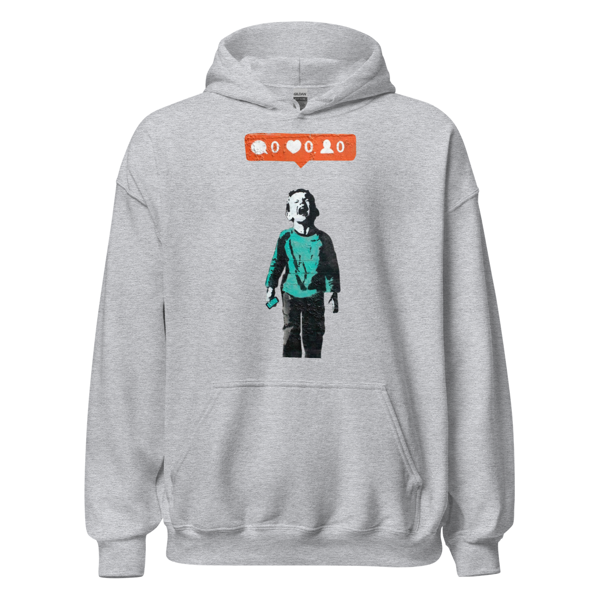 Social Media Hoodie - Sport Grey