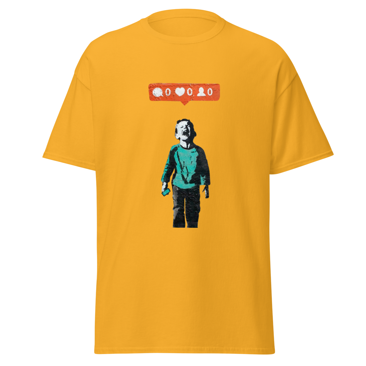 Social Media T Shirt - Yellow