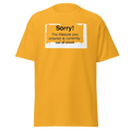 Sorry The Lifestyle You Ordered Is Out Of Stock - Yellow