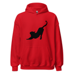 Stretching Cat Hoodie - Red