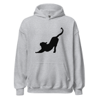 Stretching Cat Hoodie - Sport Grey