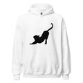 Stretching Cat Hoodie - White