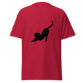 Stretching Cat T Shirt - Cardinal