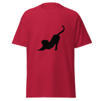 Stretching Cat T Shirt - Cardinal