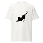 Stretching Cat T Shirt - White