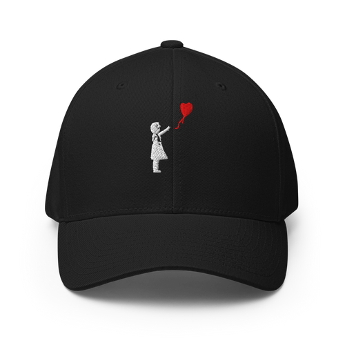 Embroidered White Balloon girl Baseball Cap