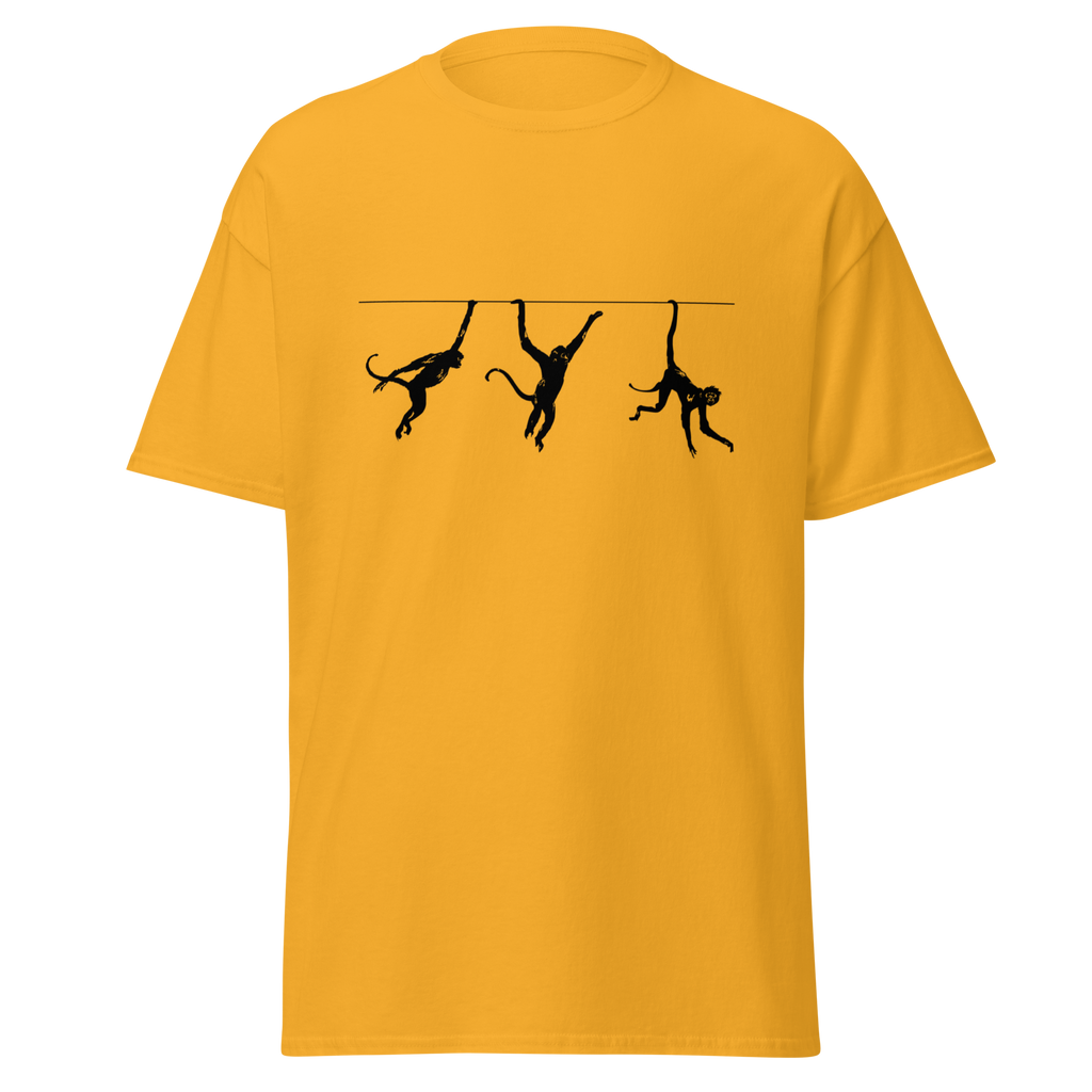 Swinging Monkeys T Shirt - Gold