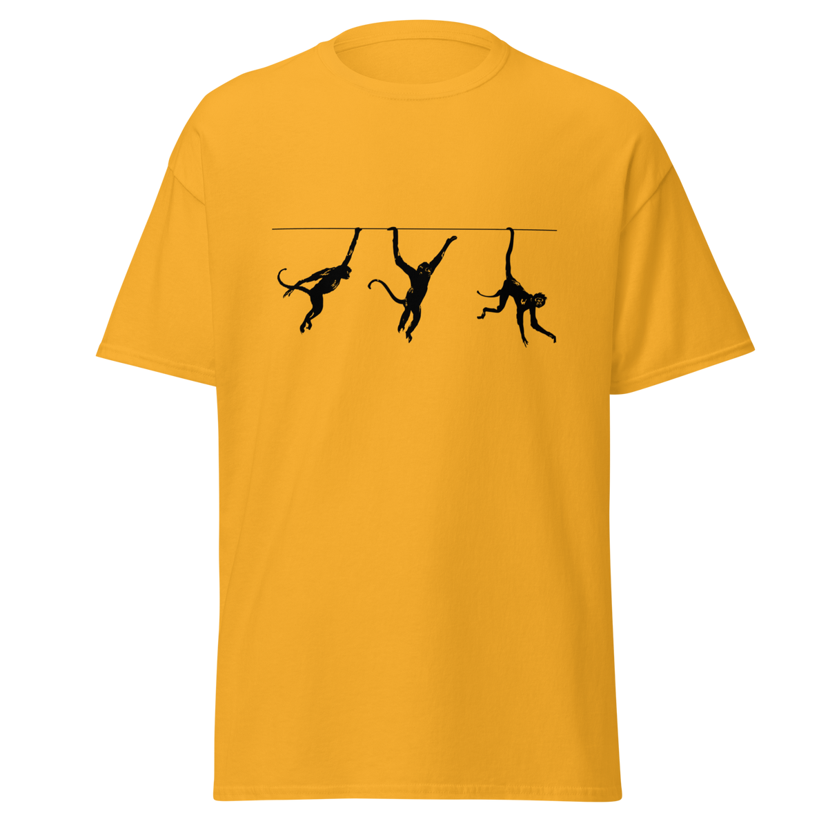 Swinging Monkeys T Shirt - Gold