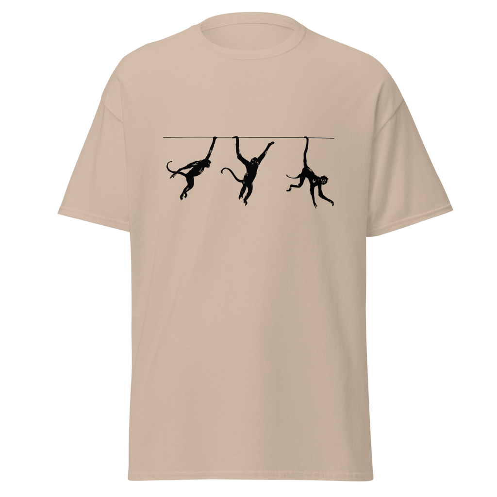 Swinging Monkeys T Shirt - Sand