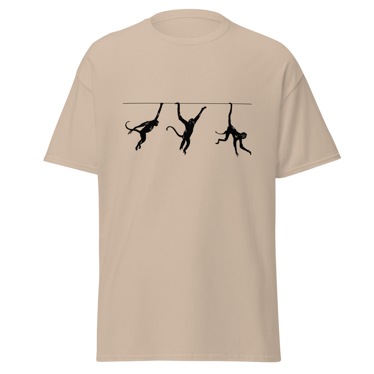 Swinging Monkeys T Shirt - Sand