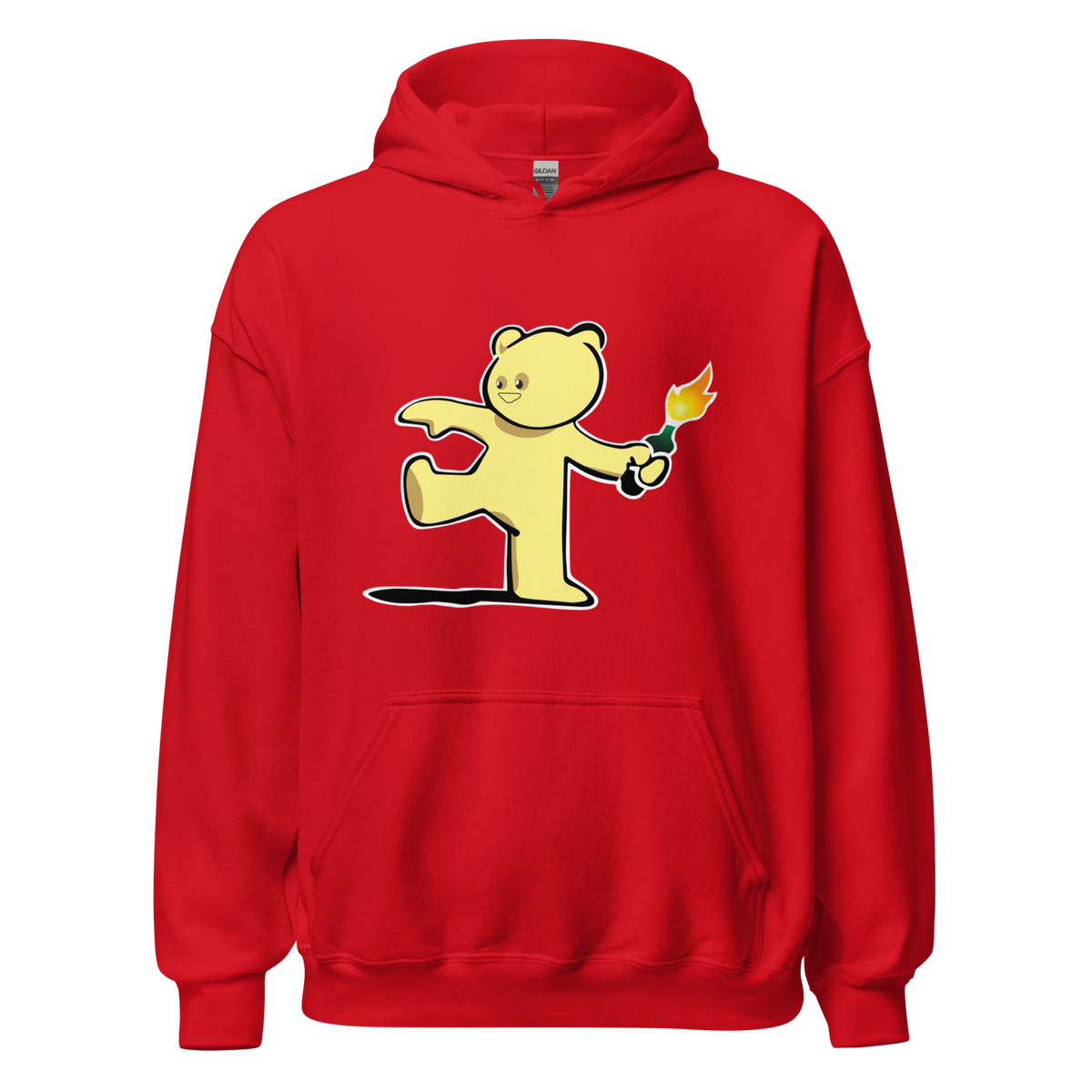 Teddy Bear Bomber Hoodie - Red