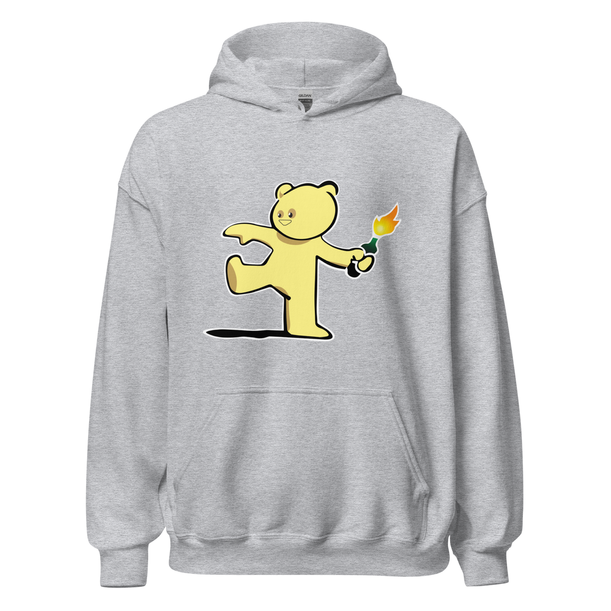 Teddy Bear Bomber Hoodie - Sport Grey