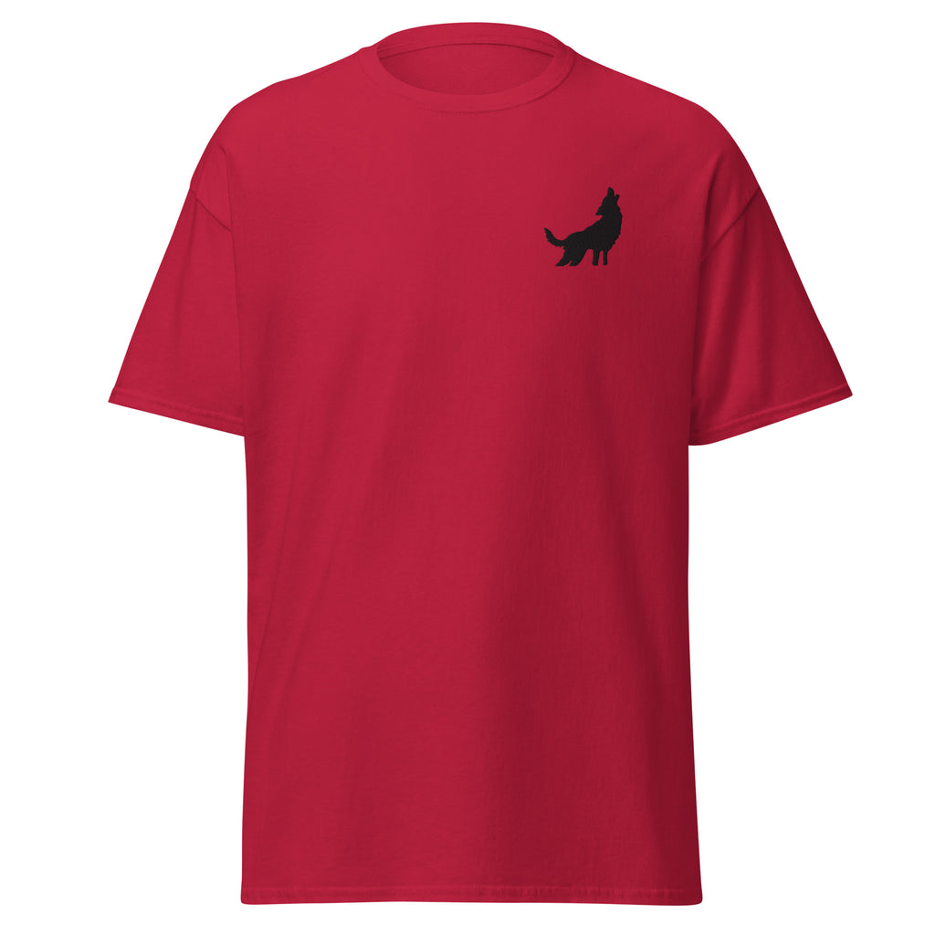 Embroidered Howling Wolf T shirt