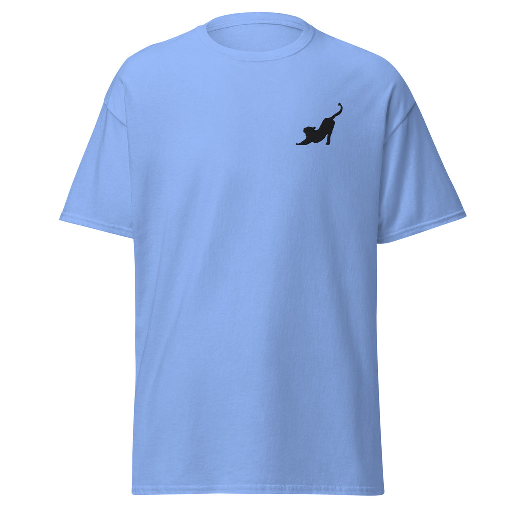 Embroidered Stretching Cat T shirt