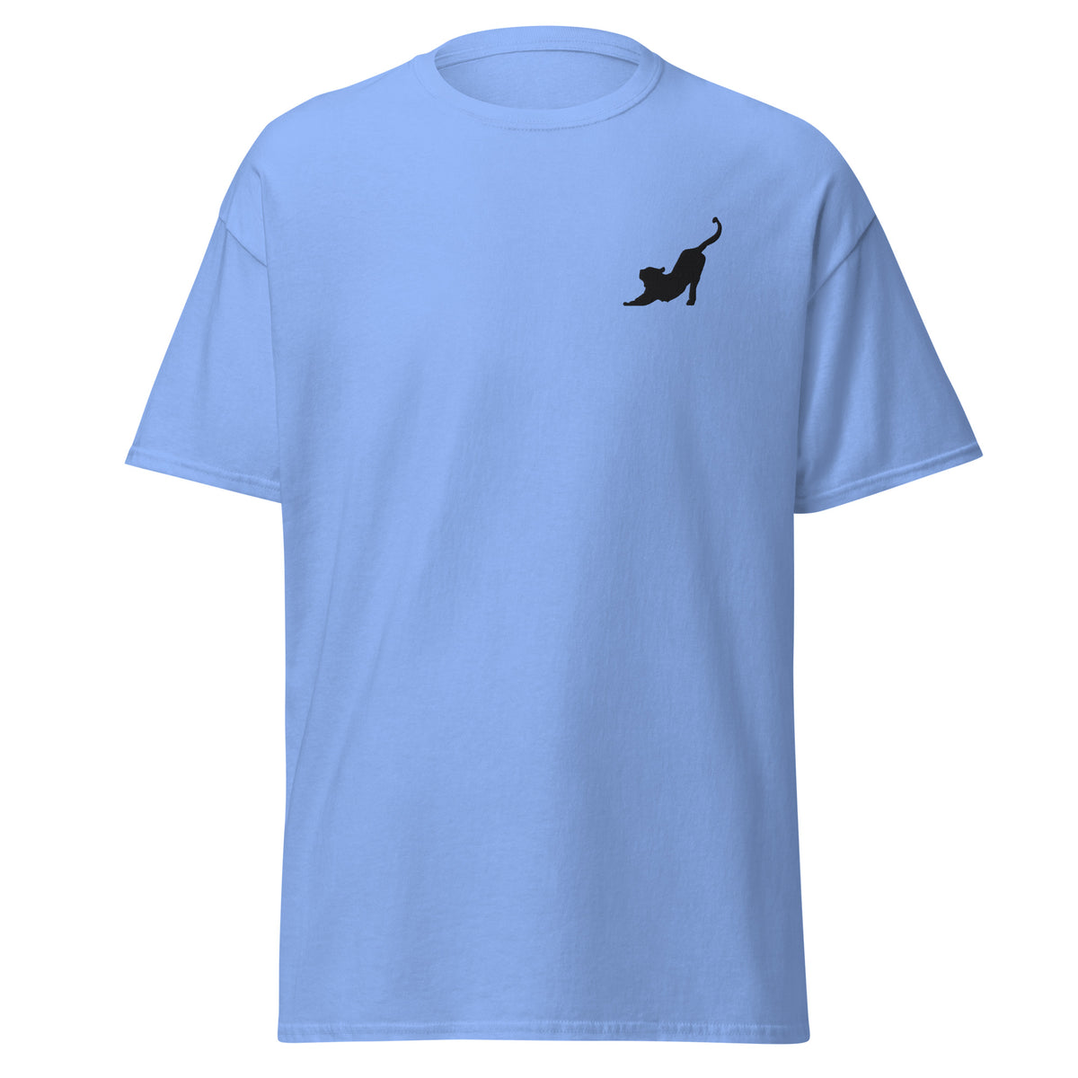 Embroidered Stretching Cat T shirt