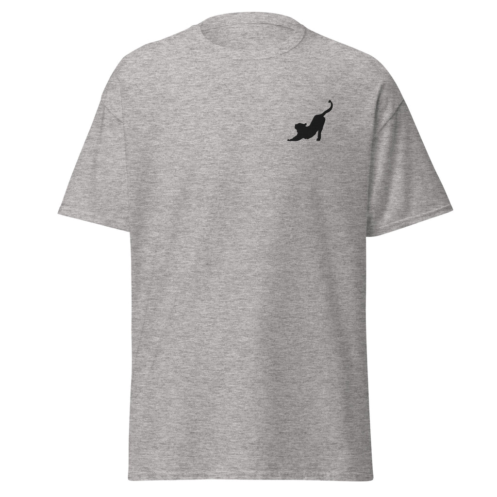 Embroidered Stretching Cat T shirt