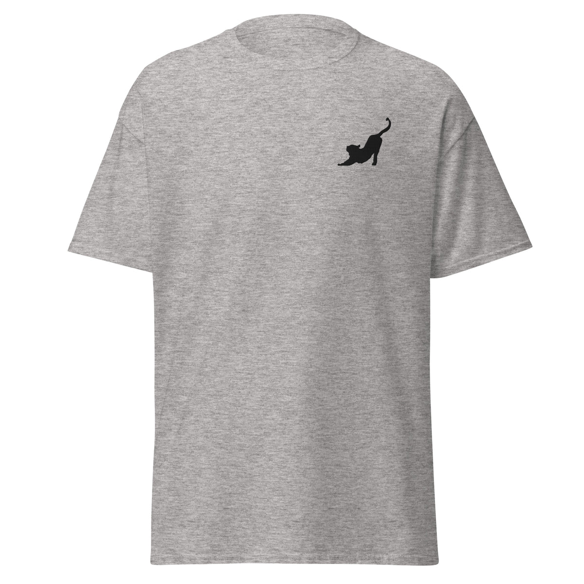 Embroidered Stretching Cat T shirt